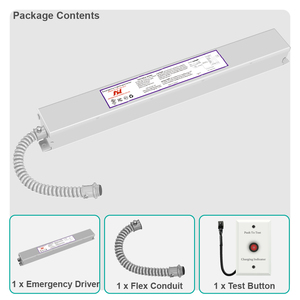 Luz de Emergencia Estilo UL924 con Inversor, Señalización de Salida LED, Batería LiFePO4, IP30, Control por Interruptor, 1.5 Horas de Respaldo de Emergencia - Product Image 2