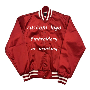 Wholesale Custom Logo 100% Satin Polyester Bomber <b>Jacket</b> Men <b>Waterproof</b> Varsity <b>Jacket</b> High Quality Streetwear Windproof - Product Image 1