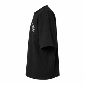 เสื้อยืดเจอร์ซีย์ผู้ชายผ้าฝ้าย 100% ขายส่ง พิมพ์ลายด้านหน้าตามสั่ง ทรงโอเวอร์ไซส์พรีเมียม สไตล์ฮิปฮอป เนื้อผ้านุ่ม รับผลิตแบบ OEM - Product Image 3