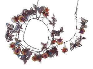 Guirnalda Colgante Hecha a Mano para Exteriores, Moderna, de Metal, Multicolor, con Flores, Tamaño Personalizado, Ecológica, para Fiestas - Product Image 6