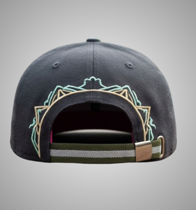 หมวก Snapback สำหรับผู้ชายและผู้หญิง ปักลาย 3 มิติ PYRW สีขาว ขอบสีเทา 6 แผง สไตล์สตรีท ยูนิเซ็กส์ หมวกลำลอง สีชมพู - Product Image 4