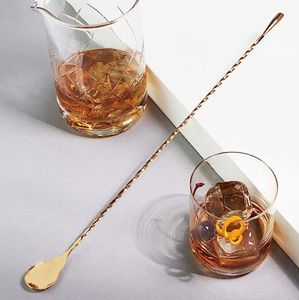 Cuchara de Barra Contemporánea para Cócteles, Utensilio Mezclador de Bebidas de Acero Inoxidable Duradero con Mango Largo, Accesorio para Bartender - Product Image 2