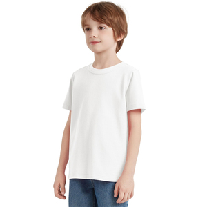Camiseta Básica Unisex de Algodón Blanco para Regreso a Clases, Manga Corta, Cuello Redondo, para Niños y Niñas - Product Image 3