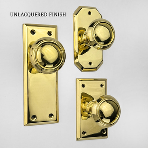 Regency Unlacquered <b>Brass</b> Dummy <b>Door</b> <b>Knob</b> <b>Antique</b> Style Decorative Non Turning Handle Classic Architectural Hardware - Product Image 4
