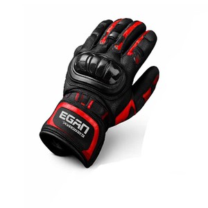 Gants de moto en cuir PU avec logo personnalisé, pour course moto, cyclisme, doigts entiers, fermeture à cordon, extensibles, respirants, durables, OEM - Product Image 5