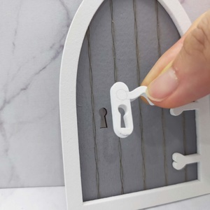 Mini ensemble de jouets de meubles en bois pour porte et fenêtre pour maison de poupée, accessoire de bricolage, à partir de 14 ans - Product Image 4