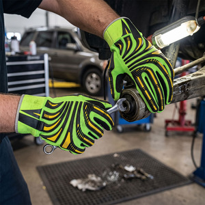 Guantes de Seguridad Industriales Antivibración, Guantes de Cuero para Mecánicos con Resistencia a Impactos y Calor, Protección Contra Cortes - Product Image 5