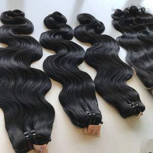 Venta al por mayor 100% Extensiones de Cabello Virgen Vietnamita Super Doble Dibujado Negro Cuerpo Ondulado Paquetes Rizados Peluca de Cabello Humano - Product Image 4