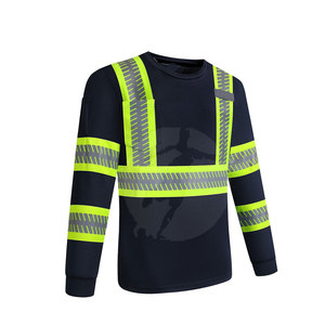 Camisa de Seguridad de Alta Visibilidad para Trabajadores de la Construcción, Manga Larga, Tela Ligera, Detalles Reflectantes, Pedido al por Mayor - Product Image 3