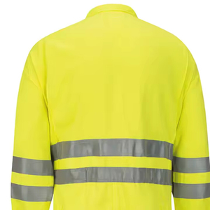 Combinaisons de travail robustes et respirantes de couleur grise avec plusieurs poches, bandes réfléchissantes, caractéristiques de sécurité industrielles - Product Image 4