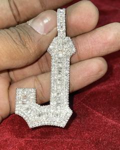 Collier Pendentif en Argent Moissanite Taille Brillant Sertie de Pierres, Qualité Supérieure, Personnalisé, Style Hip-Hop, pour Hommes et Femmes, Idéal au Quotidien et pour Offrir - Product Image 5