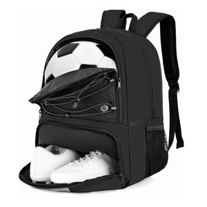 Strong Fabric Lightweight Design Football <b>Backpack</b> Multi Pocket <b>Large</b> Storage Water Resistant Training Practice - Product Image 1