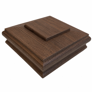 Traditional Solid Wood Stair Newel Post Cap Square Top Design Durable Staircase Part - Product Image 1