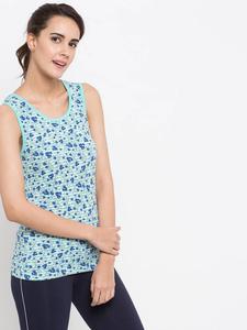 Débardeur sans manches à imprimé floral pour femme, col rond, tricoté, décontracté, respirant, en coton, longueur normale - Product Image 3