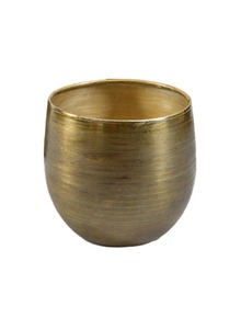 Jarrón de Mesa Moderno de Latón, Hecho a Mano, Acabado Dorado, Decoración para el Hogar, Adorno para Sala de Estar, Diseño de Interiores - Product Image 4
