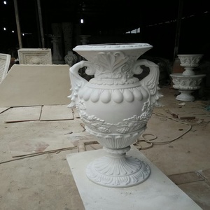 Jug Style <b>Artificial</b> <b>Flower</b> Pot with Customized Color Lightweight Fiber Glass for Garden and Outdoor/Indoor Use - Product Image 1