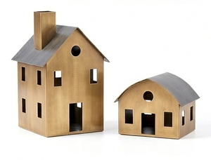 <b>Top</b> Selling Set Of Two Candle Holder Vintage House Shaped Metal Lantern Tealight Lantern House Dining Room Table Decor Crafts - Product Image 4