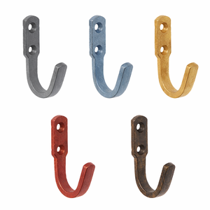 Metal J Hook Iron Wall Hook Black Wall Hook <b>Industrial</b> Wall Hook Wall Mounted Utility Hook Rustic Wall Hook Forged Iron Hook - Product Image 1