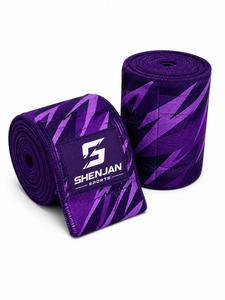 Vendas ajustables personalizadas para rodilla, soporte de ejercicio, vendas de protección para entrenamiento en gimnasio, caucho natural de alta calidad y resistencia. - Product Image 5