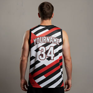 Maillot de basket-ball personnalisé de haute qualité à prix abordable, respirant, imprimé, unisexe, vente en gros, sans manches, sublimé, pour hommes - Product Image 6