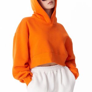 เสื้อครอปท็อปผู้หญิงคุณภาพสูง ระบายอากาศได้ดี สั่งผลิตได้ตามแบบ OEM เสื้อฮู้ดสำหรับออกกำลังกาย โยคะ สตรีทแวร์ แบรนด์ส่วนตัว - Product Image 1