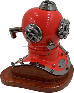 Casco de buceo de latón de estilo antiguo moderno, escultura de buzo marítimo de China para colección decorativa - Product Image 6