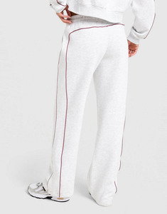 Ensemble de survêtement deux pièces pour femme, grande taille, personnalisé, gris, avec sweat à capuche et pantalon de jogging large à passepoil, respirant, style streetwear - Product Image 4