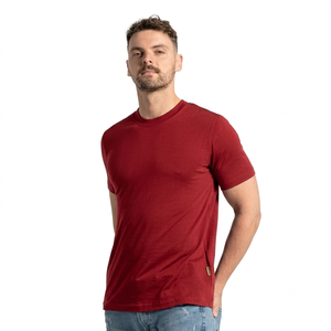 Comfortable Regular Fit Lightweight Woven <b>Wool</b> Men's T-<b>Shirts</b> Blank Letter Anti-Wrinkle Breathable Silk Screen Printed Short - Product Image 2