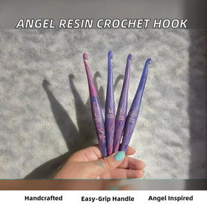 Ergonomic Eco-Friendly Resin <b>Crochet</b> <b>Hook</b> Set with Angel Style for Craft Yarn Weave Soft Handle Custom Size Christmas New Year - Product Image 6