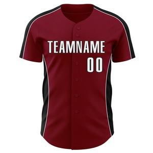 Camiseta de Béisbol Personalizada para Hombre, Nombre del Equipo, Número 00, Manga Corta, Poliéster, Absorbe la Humedad, Cierre de Botones, Ropa Deportiva - Product Image 1