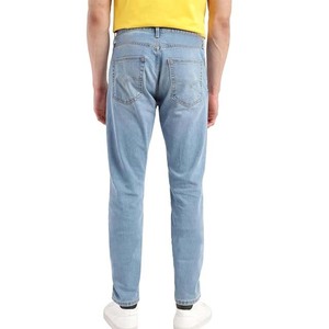 Men's <b>Jeans</b> Washed Blue Mid <b>Waist</b> Baggy Straight Pants Casual Denim <b>Jeans</b> Wide Leg <b>Jeans</b> Men - Product Image 4