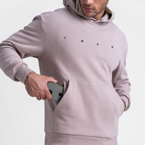 All Season Warm-up Hoodie Drop Shoulder Men Hoodie Sudadera con capucha repelente al agua de alta calidad Tres colores - Product Image 1