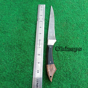 Couteau de pêche à filet en acier damas avec lame flexible Cadeau de chef personnalisé pour la cuisine et les aventures en plein air - Product Image 4