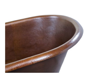อ่างอาบน้ำทองแดงทรงสี่เหลี่ยมโค้งหรูหราสำหรับตกแต่งห้องน้ำหรูหรา - Product Image 2