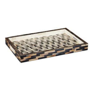 Bandeja de servir redonda hecha a mano de madera con azulejos de cerámica coloridos, bandeja de servir para cocina y mesa del hogar. - Product Image 2