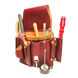 Sacs à outils en cuir véritable couleur unie personnalisés, best-sellers, nouvelle arrivée, support OEM, personnalisation de votre logo et étiquette - Product Image 4