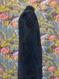 Traje Sherwani Indo-Occidental de Diseño para Hombre, Color Verde Prusia, con Ondas Fluidas, Bordado Tonal en Base TR Lachko, Ropa Étnica - Product Image 3