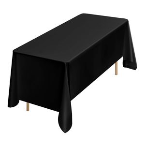 Set di 6 Tovaglie Rettangolari Nere 70 X 120 Pollici, Riutilizzabili, Lavabili in Lavatrice, Antimacchia e Resistenti alle Pieghe - Product Image 1