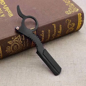 Customised High Quality Professional Packaging Black Stainless Steel Safety <b>Razor</b> Wood Single-Edge Blades Wet Shaver Body Face - Product Image 4