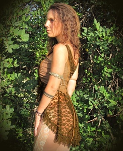 Top Corsé de Encaje, Estilo Bohemio Burlesco, Top de Algodón para Festivales, Elegante Corsé de Inspiración Vintage, Atuendo Étnico de Verano - Product Image 3