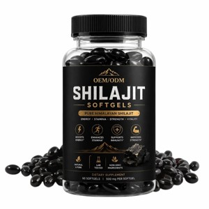 Easy to Consume 100% Natural Shilajit Extract Softgel Capsule Food Grade Shilajit Capsule for Strength & Endurance Support - Product Image 1