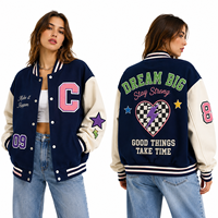 Vestes de baseball personnalisées brodées pour hommes et femmes, design oversize, séchage rapide, laine/polyester, hiver/printemps/été/automne