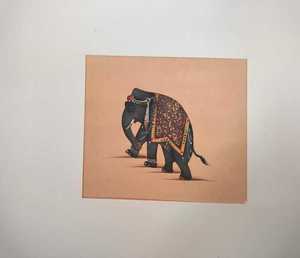 Peinture sur toile d'éléphant faite à la main, style ethnique indien, art mural peint à la main pour l'intérieur de la maison, salon, article cadeau unique - Product Image 4