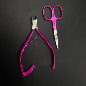 Kit de manucure professionnel 7 en 1 en acier inoxydable, outils de manucure à ressort unique, couleur rose, style classique, pour adultes - Product Image 6