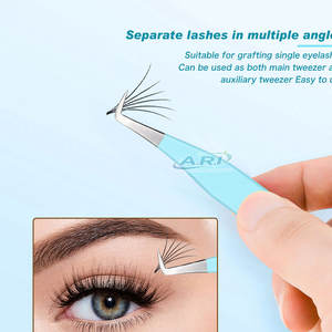 Pince à épiler à pointe en fibre, pointe fine, antistatique, en acier inoxydable, outils pour l'artisanat et les projets de bricolage, pince à épiler de précision à pointe en fibre - Product Image 2