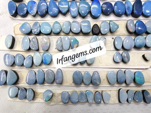 Magnifique paire de doublets d'opale Welo, gemmes d'opale arc-en-ciel brillantes et chatoyantes, formes variées, cabochons de doublet d'opale, cadeau pour elle - Product Image 3