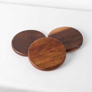 High Quality Wooden Coaster Set <b>Rustic</b> Round <b>Coffee</b> <b>Table</b> Pads - Product Image 3
