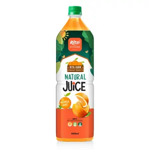 Ücretsiz tasarım etiket içecek yenileme içecek doğal meyve suyu özel etiket 1000 Pet şişe ml portakal suyu