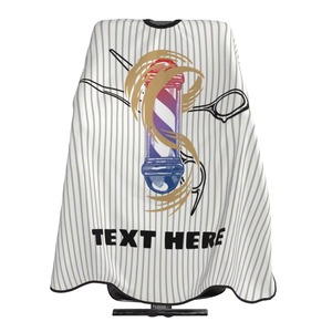 Cape de coiffeur professionnelle pour salon de coiffure, logo personnalisé, imperméable, impression par sublimation, légère, durable, nylon/polyester - Product Image 2