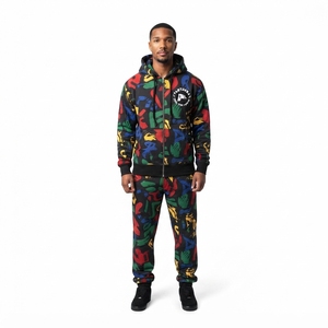 Men's Premium Heavyweight Cotton Jacquard Full Zip Hoodie-<b>90s</b> Heritage Streetwear Custom OEM <b>Sweatshirt</b> - Product Image 1